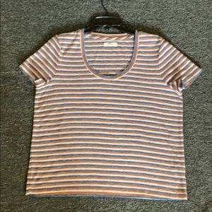 Madewell Alto Scoop Tee in brookline stripe